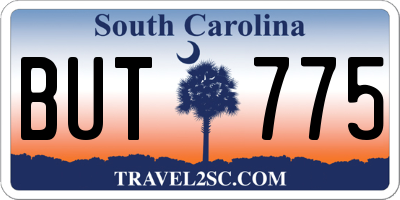 SC license plate BUT775
