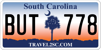 SC license plate BUT778