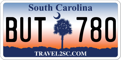 SC license plate BUT780