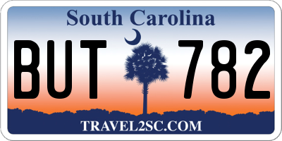 SC license plate BUT782