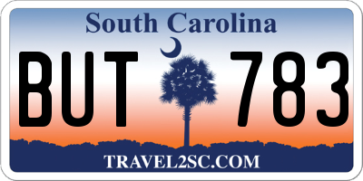 SC license plate BUT783