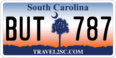 SC license plate BUT787