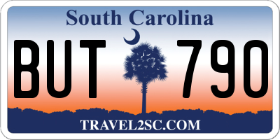SC license plate BUT790