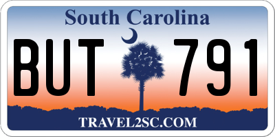 SC license plate BUT791