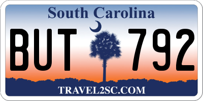 SC license plate BUT792