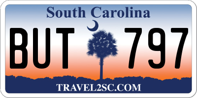 SC license plate BUT797