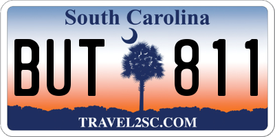 SC license plate BUT811