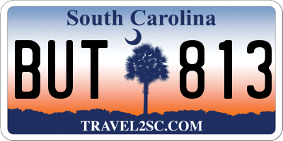 SC license plate BUT813