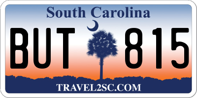 SC license plate BUT815