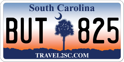 SC license plate BUT825