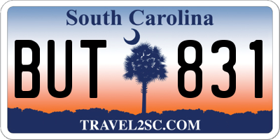 SC license plate BUT831