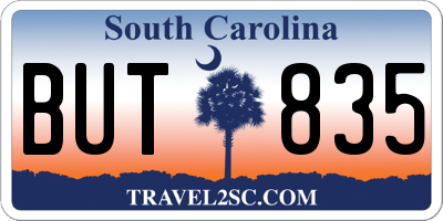 SC license plate BUT835