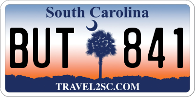 SC license plate BUT841
