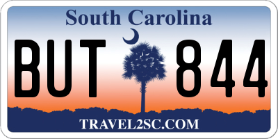 SC license plate BUT844