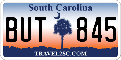 SC license plate BUT845