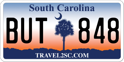 SC license plate BUT848