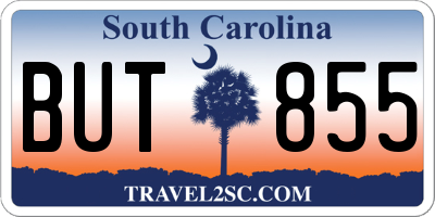 SC license plate BUT855