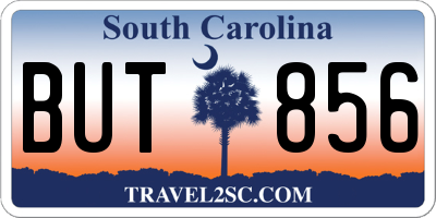 SC license plate BUT856