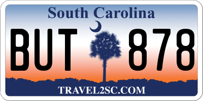 SC license plate BUT878