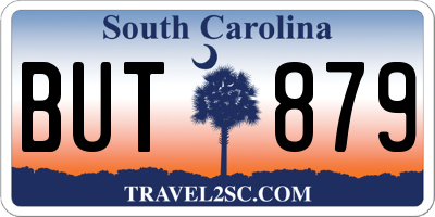 SC license plate BUT879