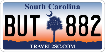 SC license plate BUT882