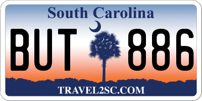 SC license plate BUT886