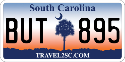 SC license plate BUT895