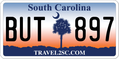SC license plate BUT897