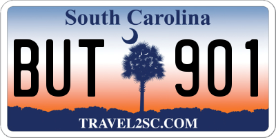 SC license plate BUT901