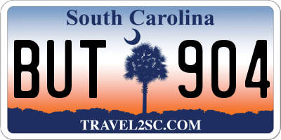 SC license plate BUT904