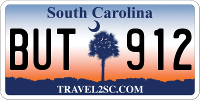 SC license plate BUT912