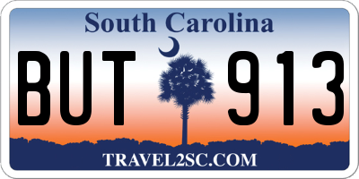 SC license plate BUT913