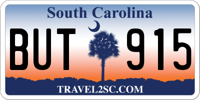 SC license plate BUT915