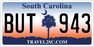 SC license plate BUT943