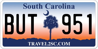 SC license plate BUT951
