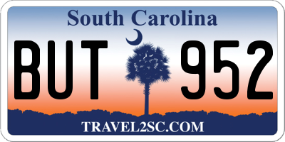 SC license plate BUT952