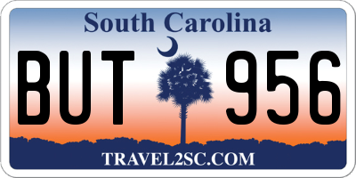 SC license plate BUT956