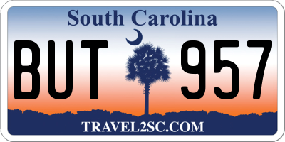 SC license plate BUT957