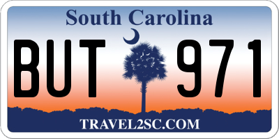 SC license plate BUT971