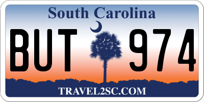 SC license plate BUT974