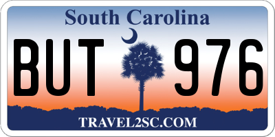 SC license plate BUT976