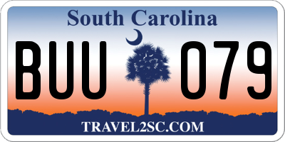 SC license plate BUU079