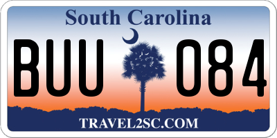 SC license plate BUU084