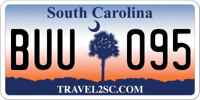 SC license plate BUU095