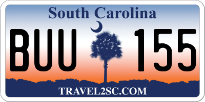 SC license plate BUU155