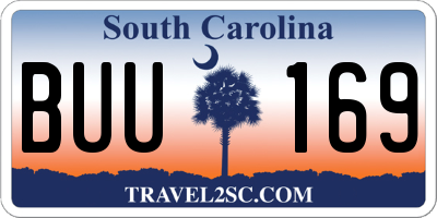 SC license plate BUU169