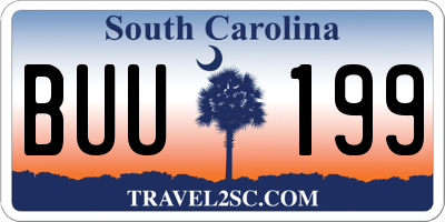 SC license plate BUU199