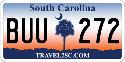 SC license plate BUU272