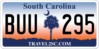 SC license plate BUU295