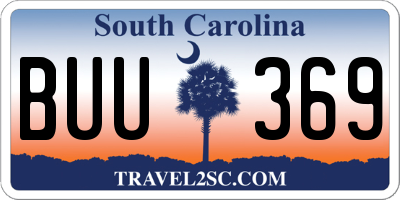 SC license plate BUU369